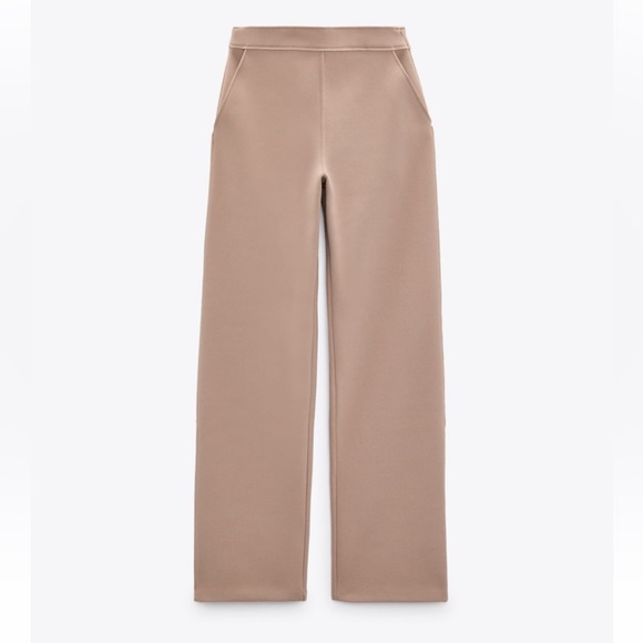 Zara NWT pleated zip bomber and straight leg pants with pockets. SOLD AS A SET - Picture 3 of 9